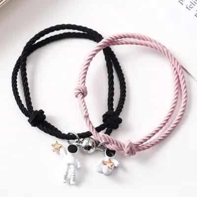 Astronaut Star Black & Pink - Bracelet Set Of 2