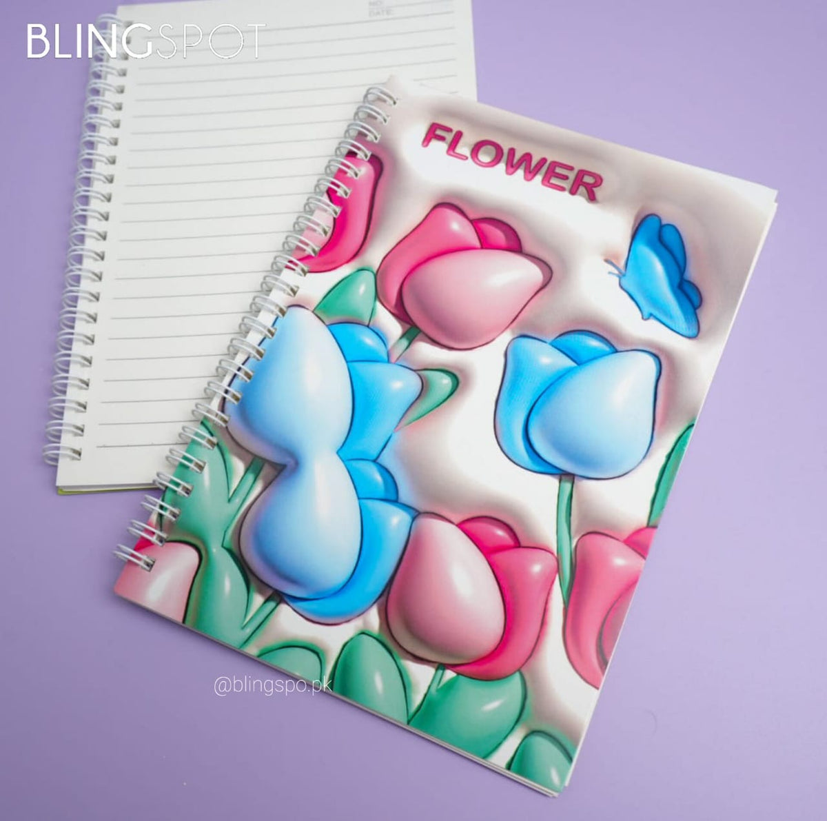 Happy Flowers Spiral - Notebook / Journal