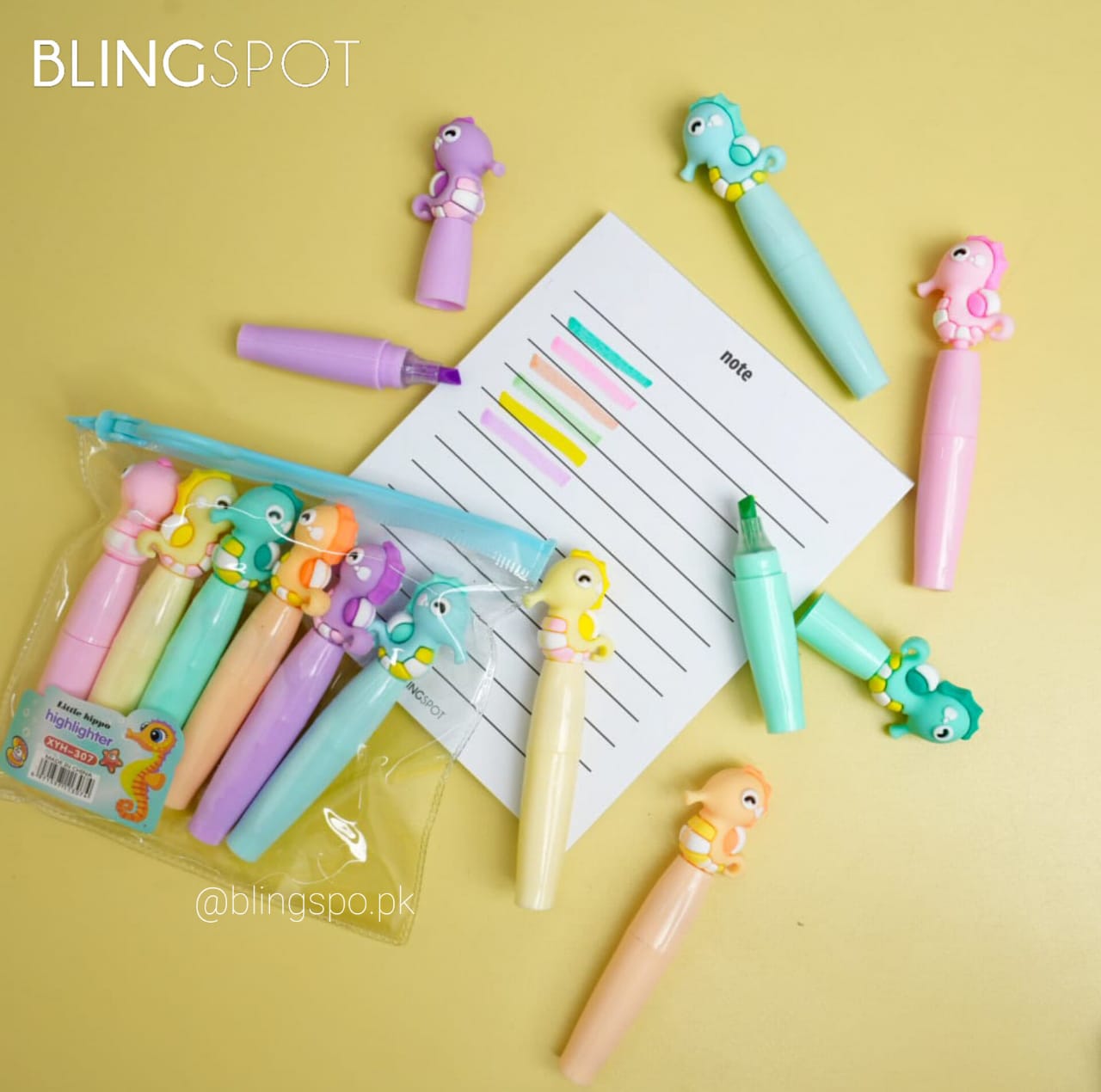 Sea Horse - Highlighter Set Of 6