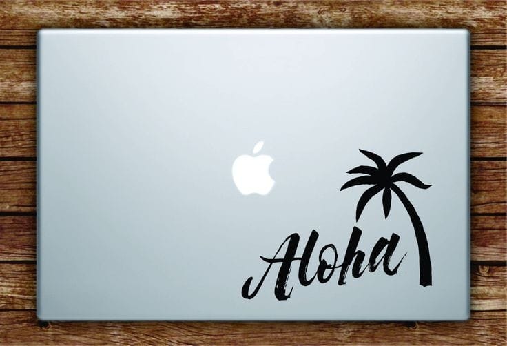 Aloha Beach Tree Laptop - Decals