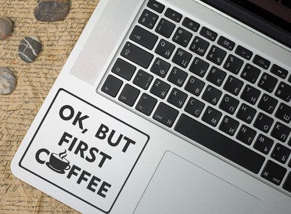 Ok But First Coffee  Laptop - Decals