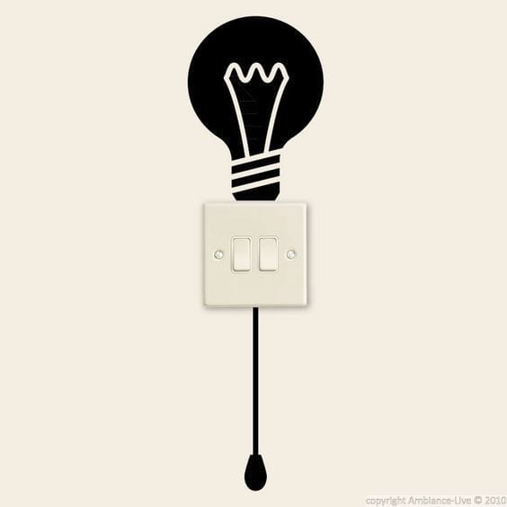 Turn On Bulb Lamp - Switch Decals