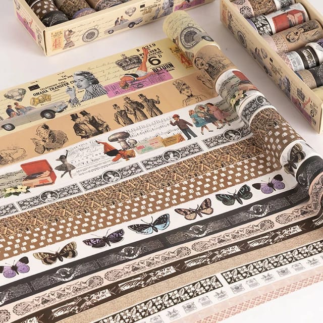 Retro Time - Washi Tape Set Of 18