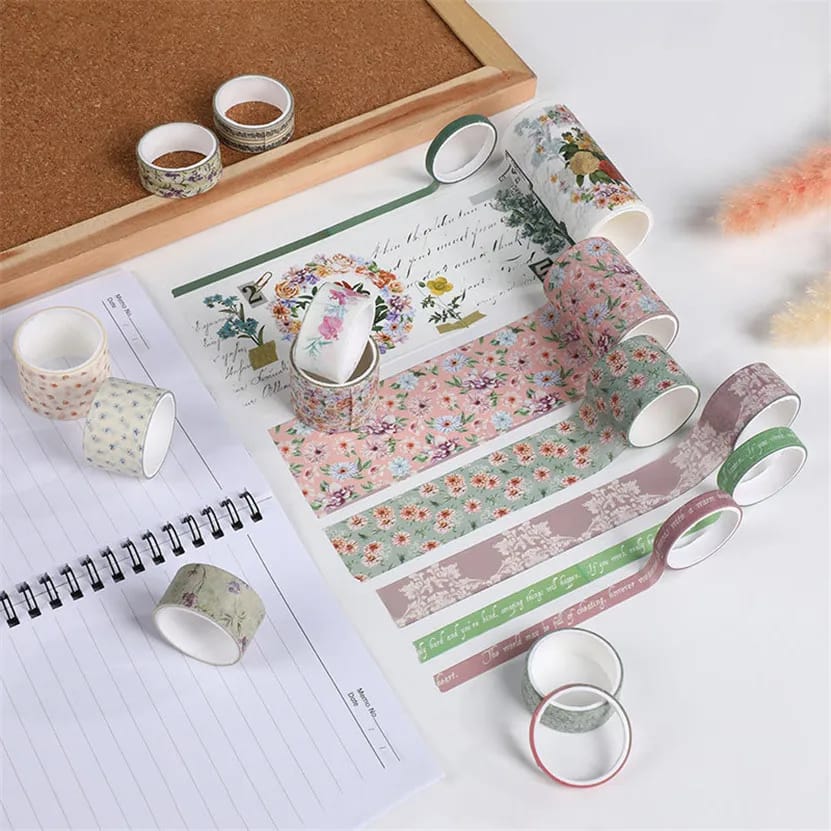 Florals Wreath - Washi Tape Set Of 18