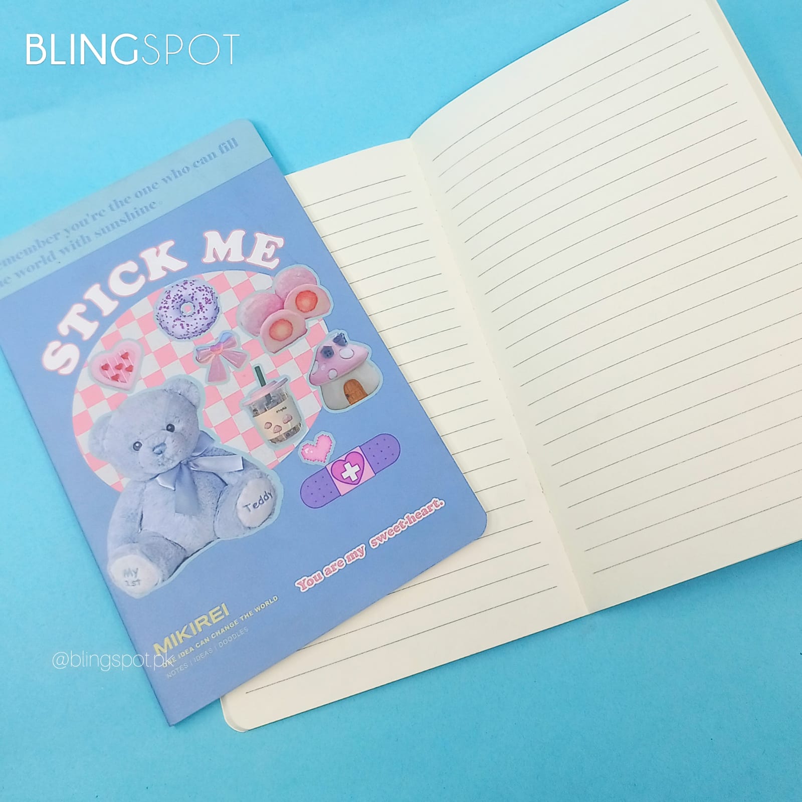 Stick Me Cuties Blue - Notebook / Journal