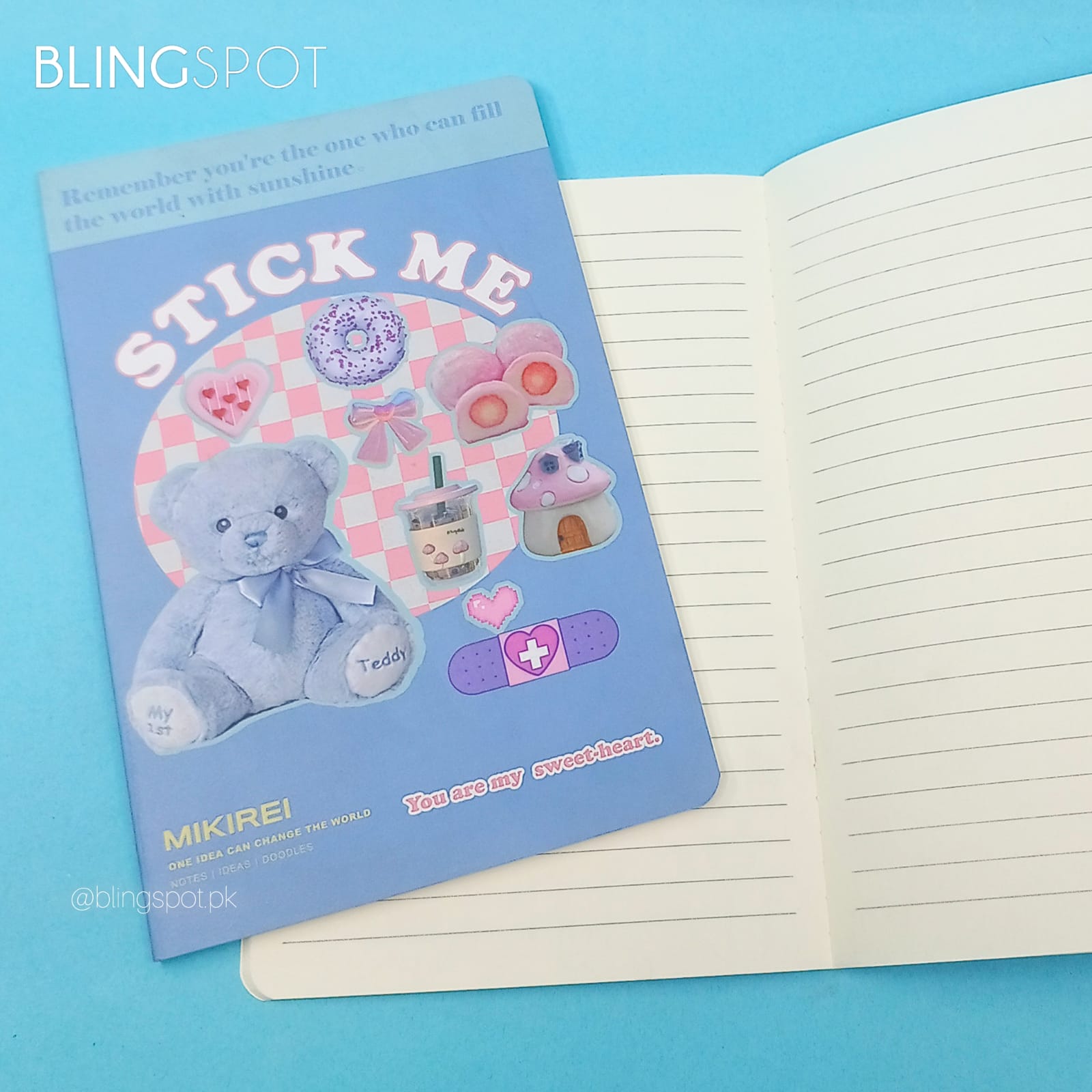 Stick Me Cuties Blue - Notebook / Journal