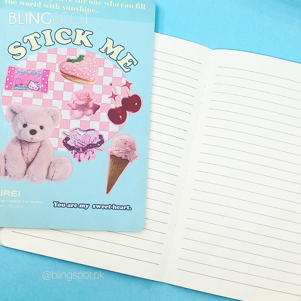 Stick Me Cuties Teal - Notebook / Journal