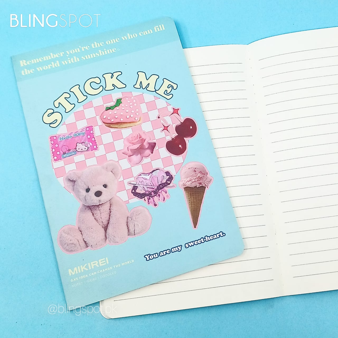 Stick Me Cuties Teal - Notebook / Journal