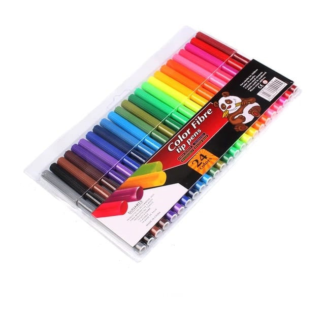 Color Fibre Tip - Markers Set Of 24