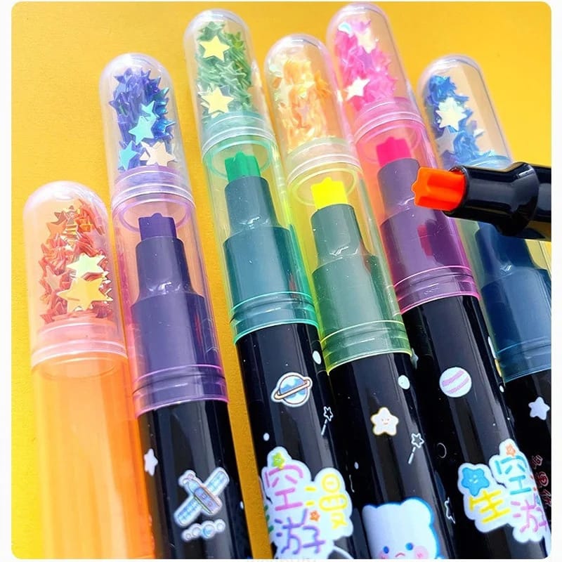 Sequin Stars Space Bunny - Highlighter Set Of 6
