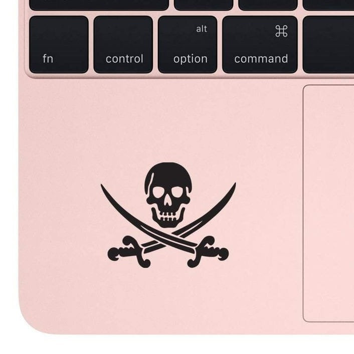 Vintage Skeleton & Sword  Laptop - Decals