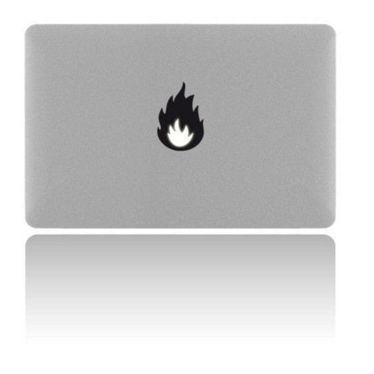 Fire Apple Logo Laptop - Decals