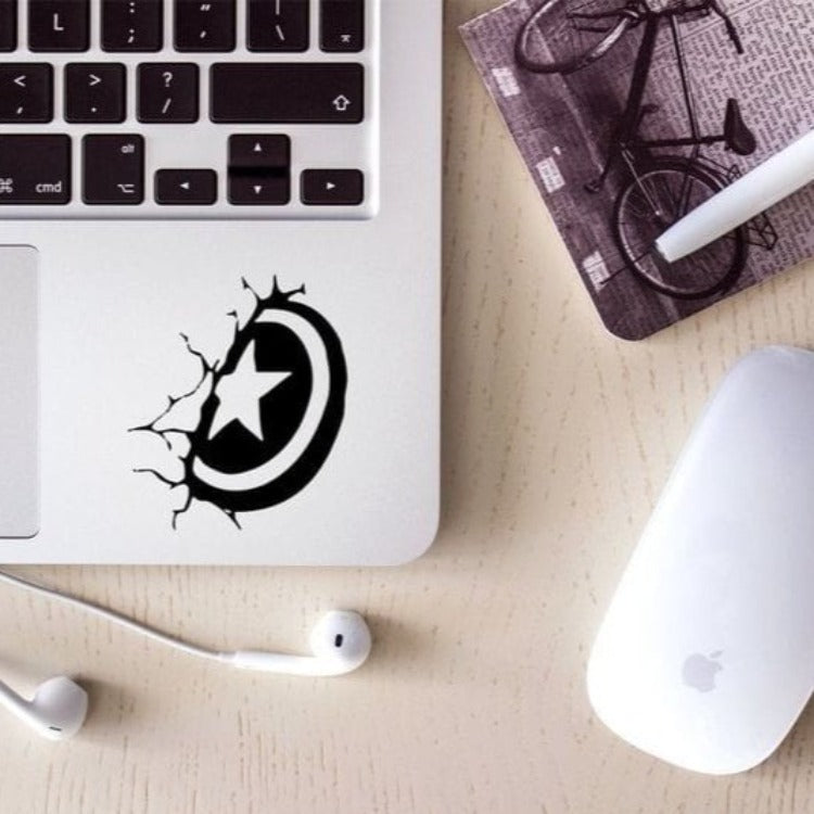 Captain America&#39;s shield Laptop - Decals