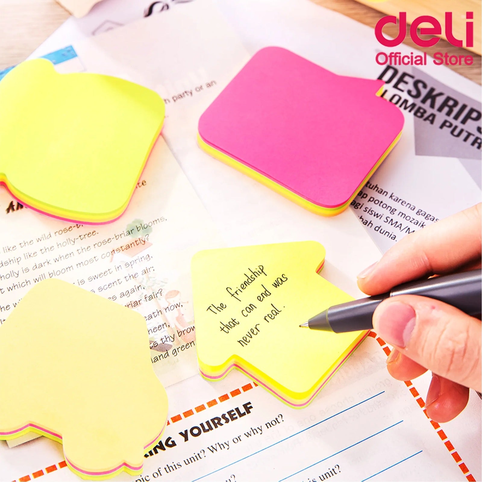 Deli Stick Up Notes Sticky Note 4 Color - Style 2 – The Blingspot Studio