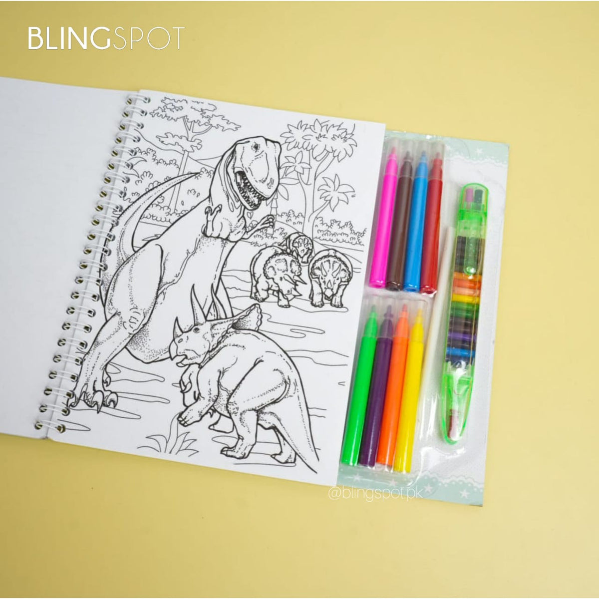 Roar Dino Coloring Book - Stationery Set