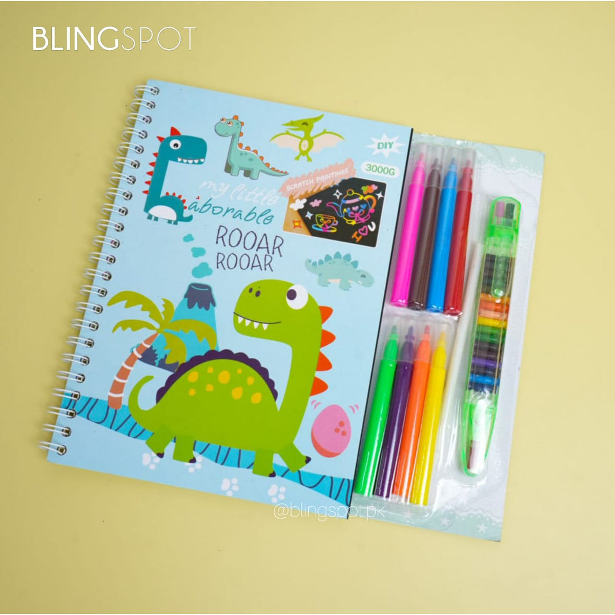 Roar Dino Coloring Book - Stationery Set
