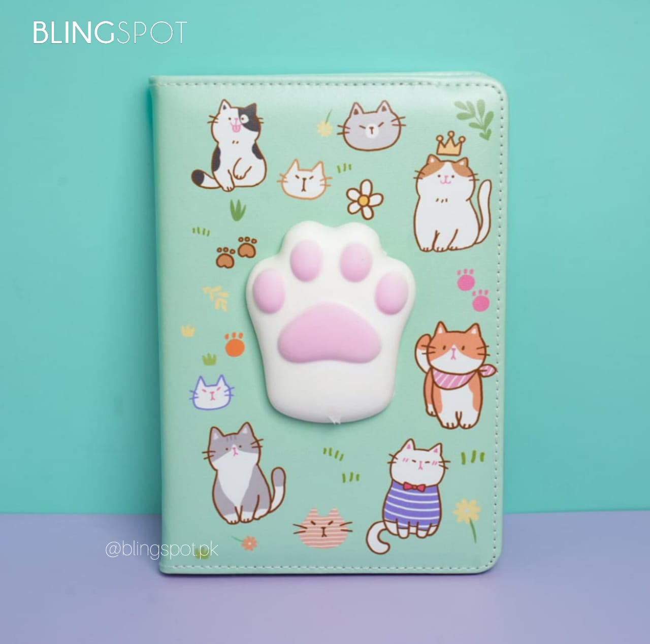 Cat & Paw Cushioned Squishy Notebook / Journal