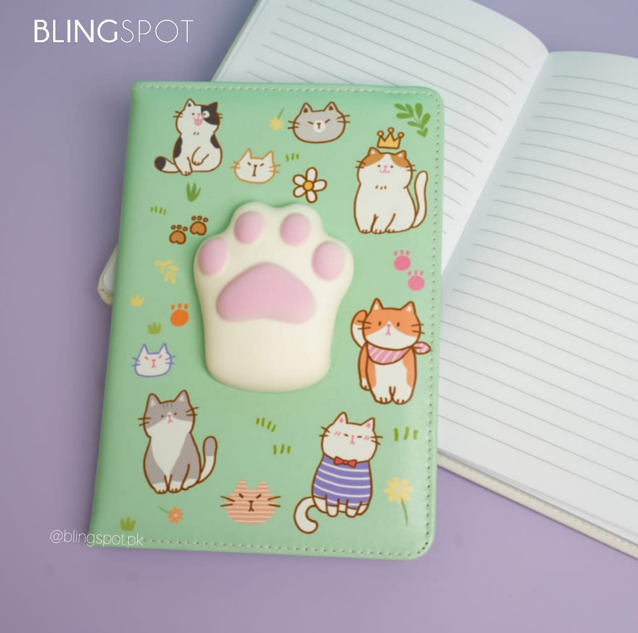 Cat & Paw Cushioned Squishy Notebook / Journal