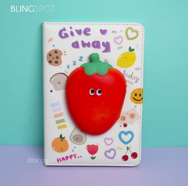 Strawberry Fruit Soft Cushioned Squishy Notebook / Journal