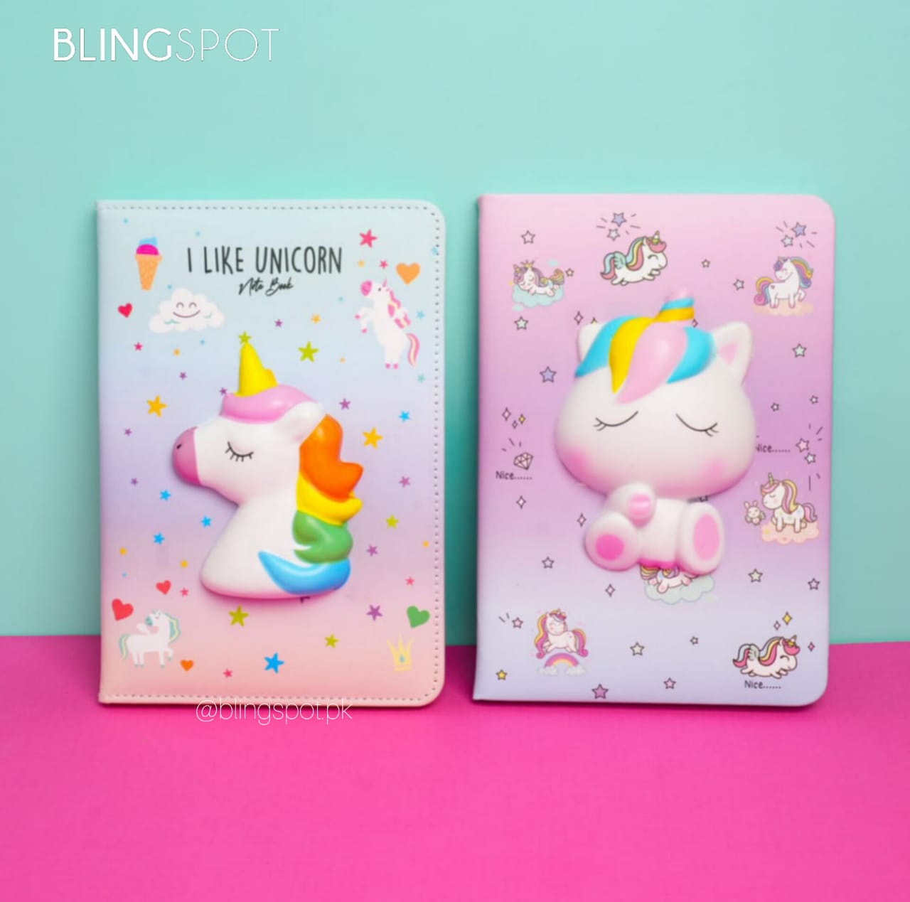 Unicorn Close Eye Cushioned Squishy Notebook / Journal