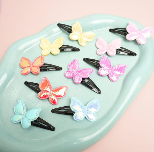 Neon Butterflies - Hair Clips