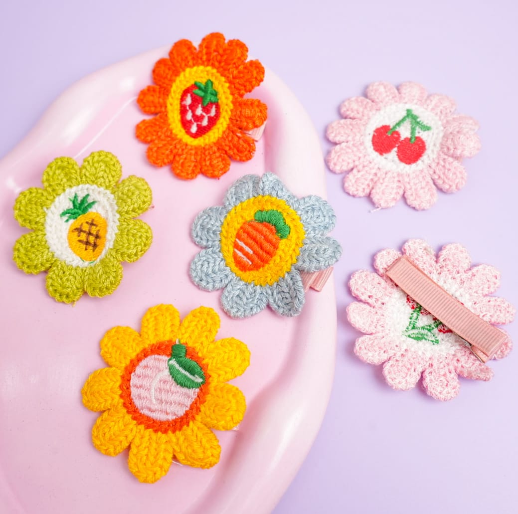 Fruits & Vegie Flowers - Hair Clips