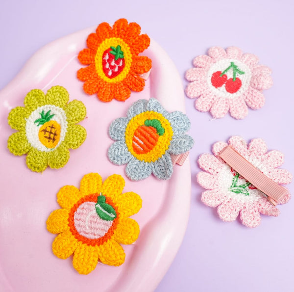 Fruits & Vegie Flowers - Hair Clips