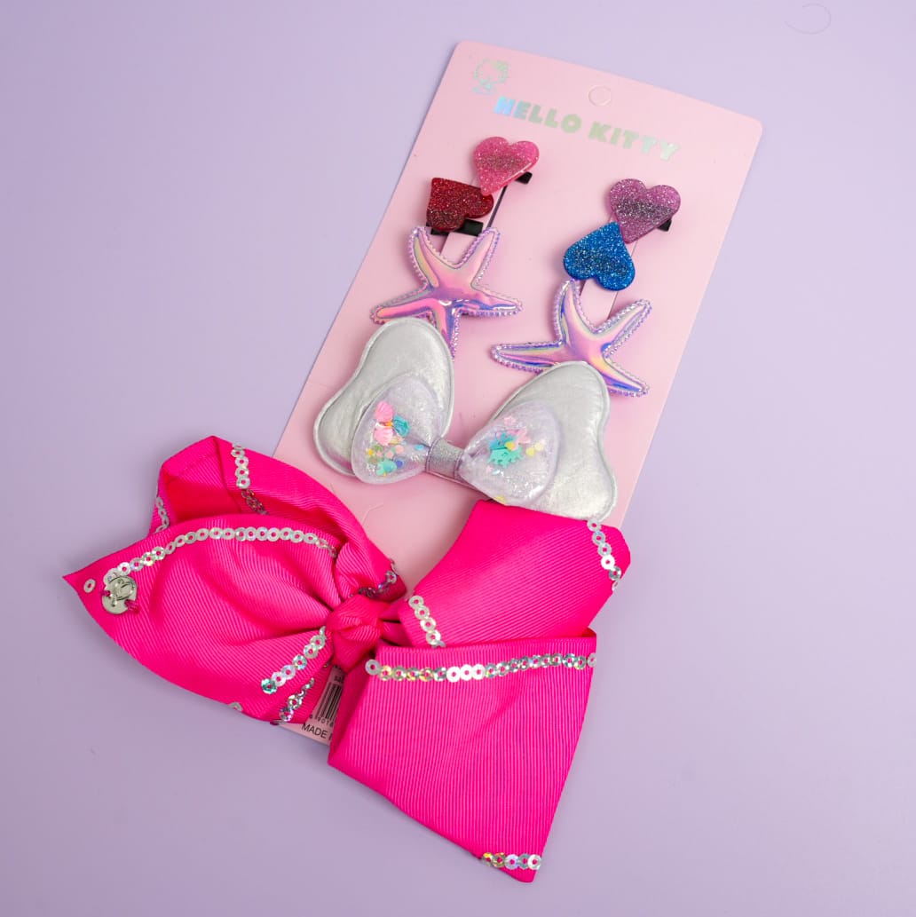 Bow & Cuties  Hair Clips Set - Style 3