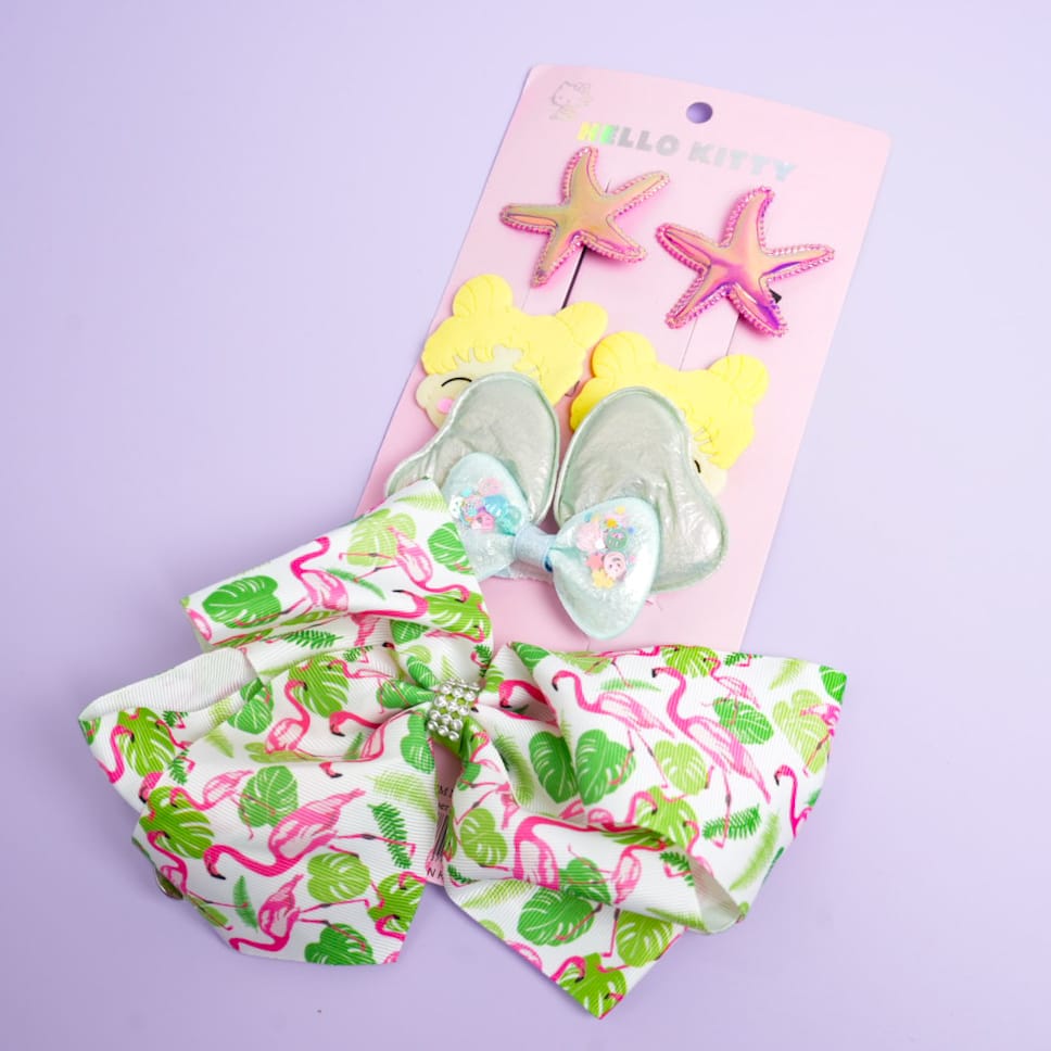 Bow &amp; Cuties  Hair Clips Set of 6 - Style 1