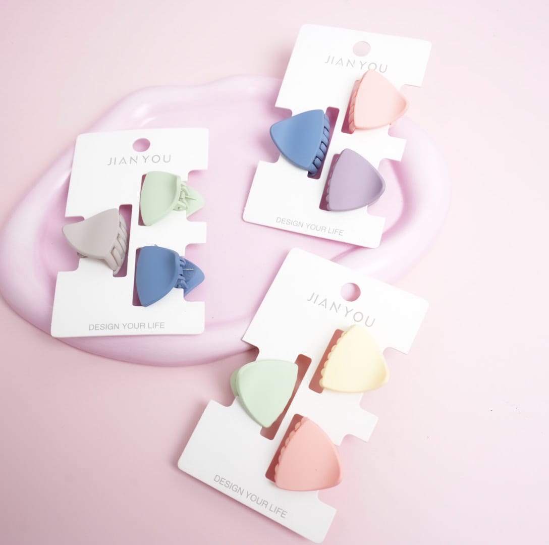 Macaron Color Hair Claw - Set of 3
