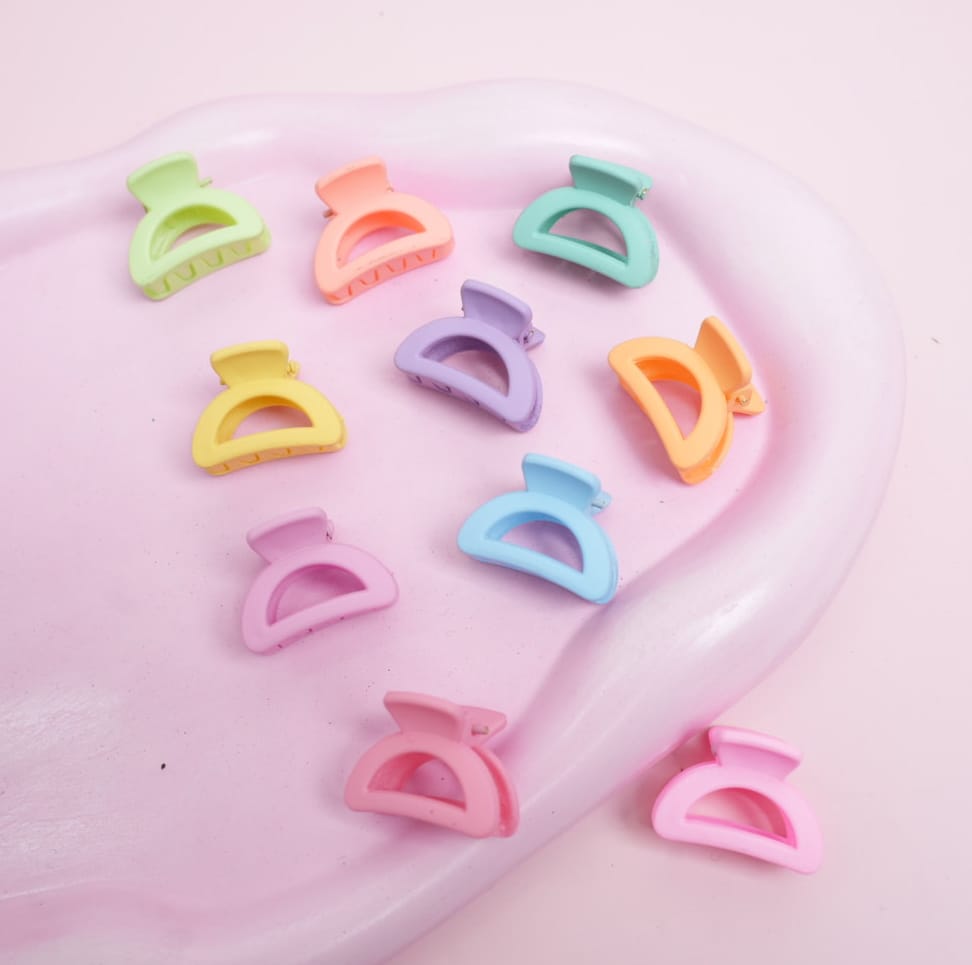 Mini Candy Color Hair Claw - Style 1