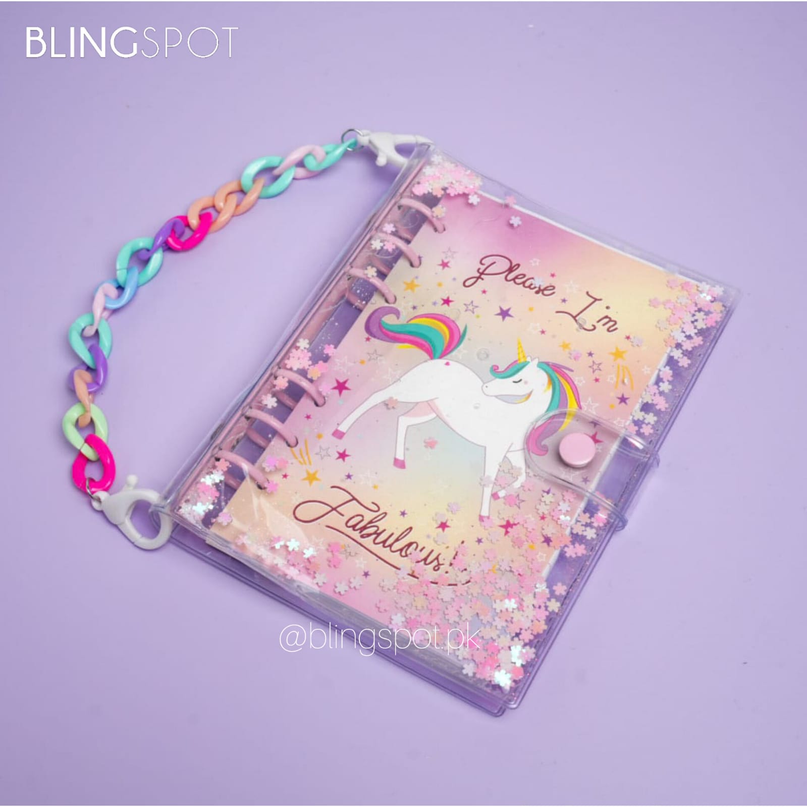 Unicorn Glitter Water Soft Cover - Notebook / Journal