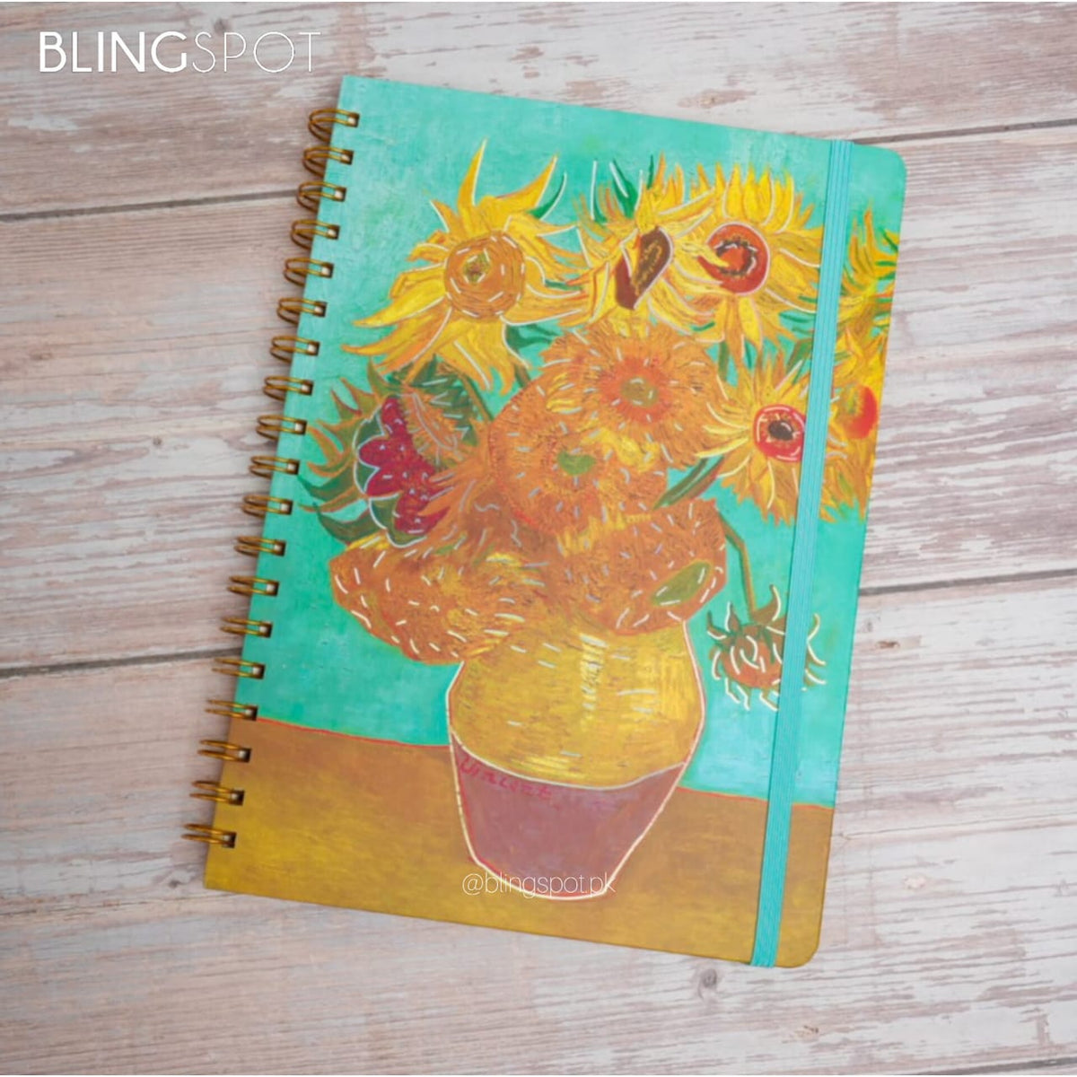 Van-Gogh Self Painting Large Foiled Spiral - Notebook / Journal