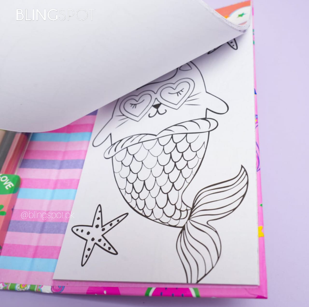 Unicorn & Cat Coloring Book - Stationery Set