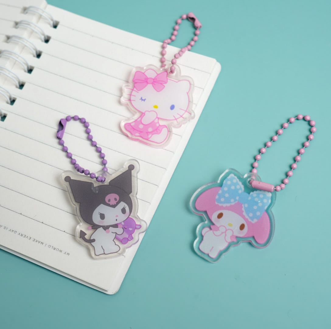 Kuromi & My Melody Acrylic Charms -  keychain Key Ring