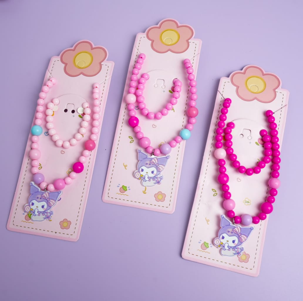 Kuromi Beaded Pearl - Jewelry Set