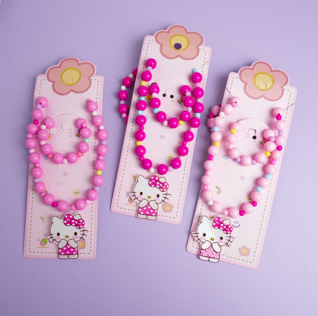 Hello Kitty Beaded Pearl - Jewelry Set Style 1