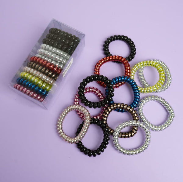 Metallic - Hair Tie Set of 12