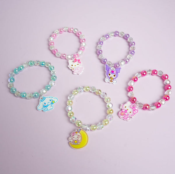 Sanrio Characters Crystal Beads - Kids Bracelet Style 1