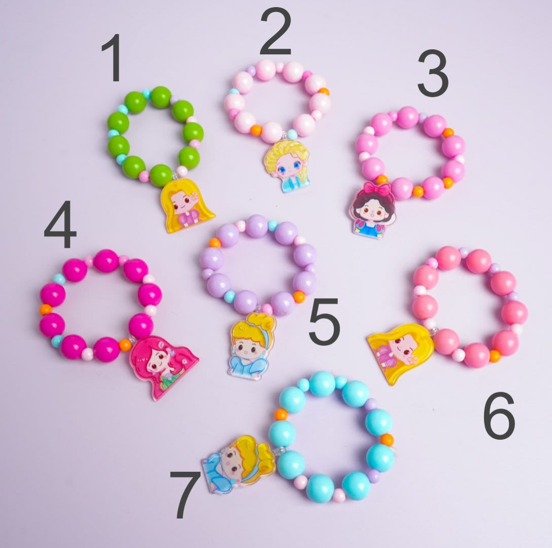 Disney Princess Colored Beads - Kids Bracelet