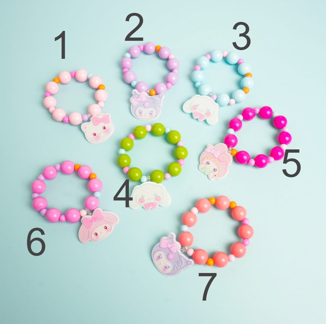 Sanrio Characters Colorful Beads - Kids Bracelet Style 2