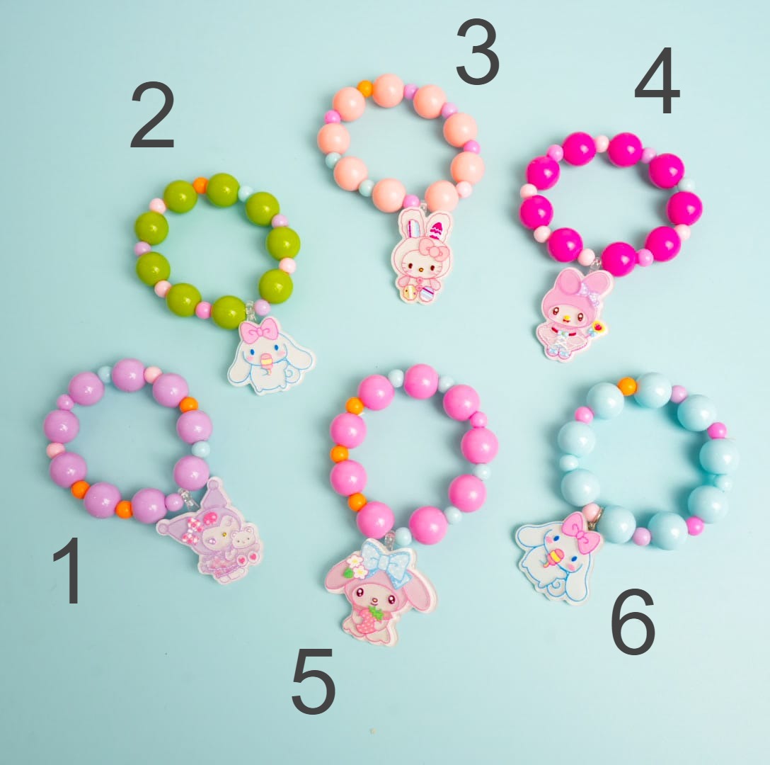 Sanrio Characters Colorful Beads - Kids Bracelet Style 3