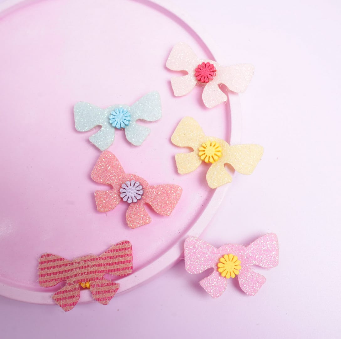 Bow'n Flower - Hair Stick Ons Set of 6