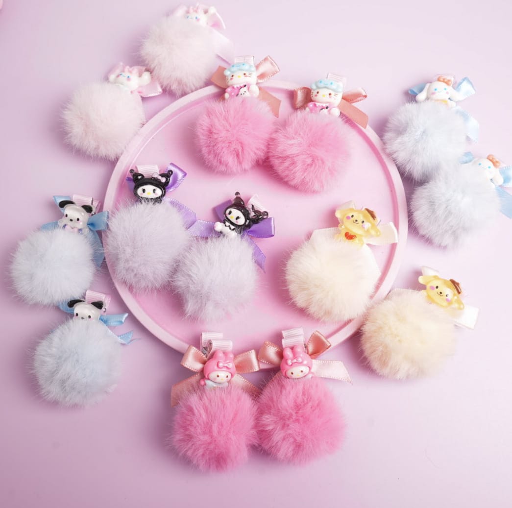 Sanrio Characters Pom Pom  - Hair Clip Set of 2 Style 2