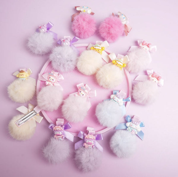 Sanrio Characters Pom Pom  - Hair Clip Set of 2 Style 1