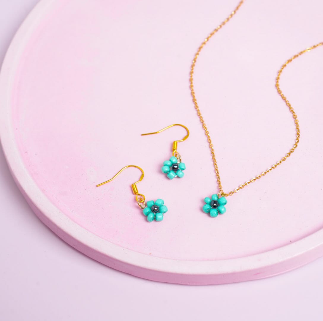 Bead Flowers Style 1 - Jewelry Set