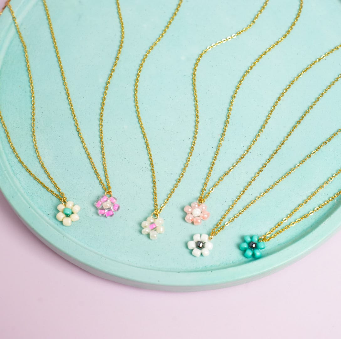 Bead Flowers - Necklace