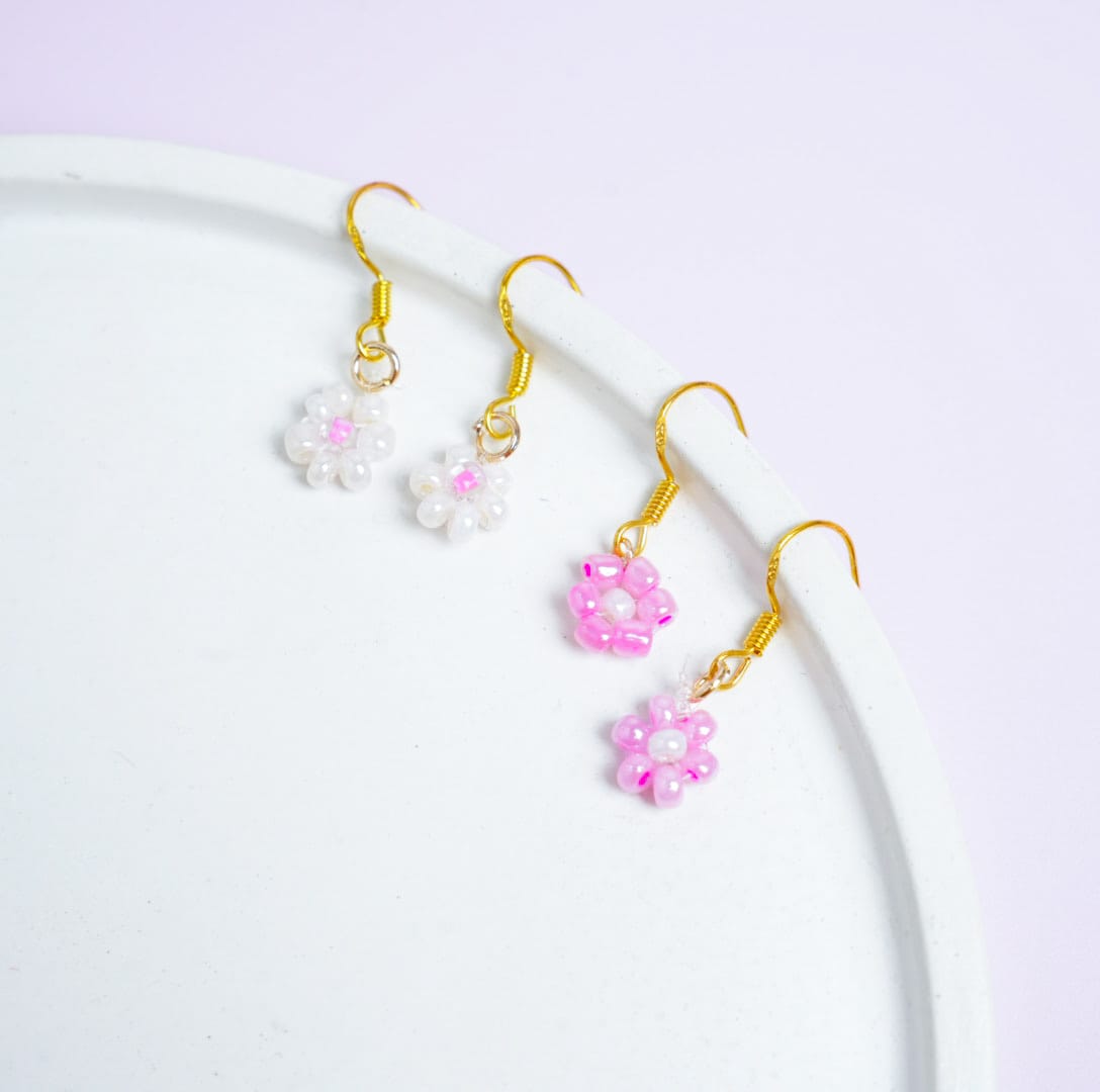 Bead Flowers Style 1 - Earrings