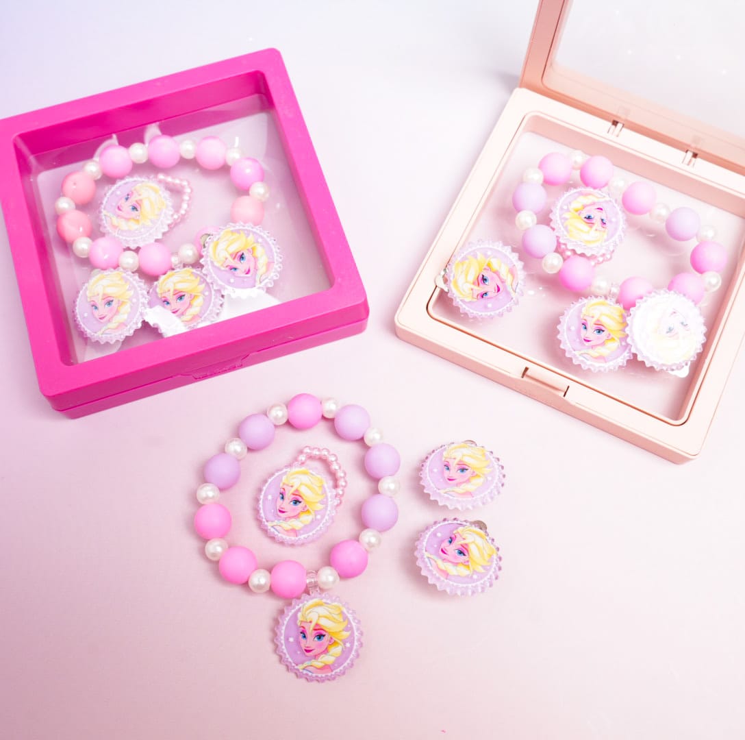 Frozen Princess Beaded Pearls - Box Jewelry Set