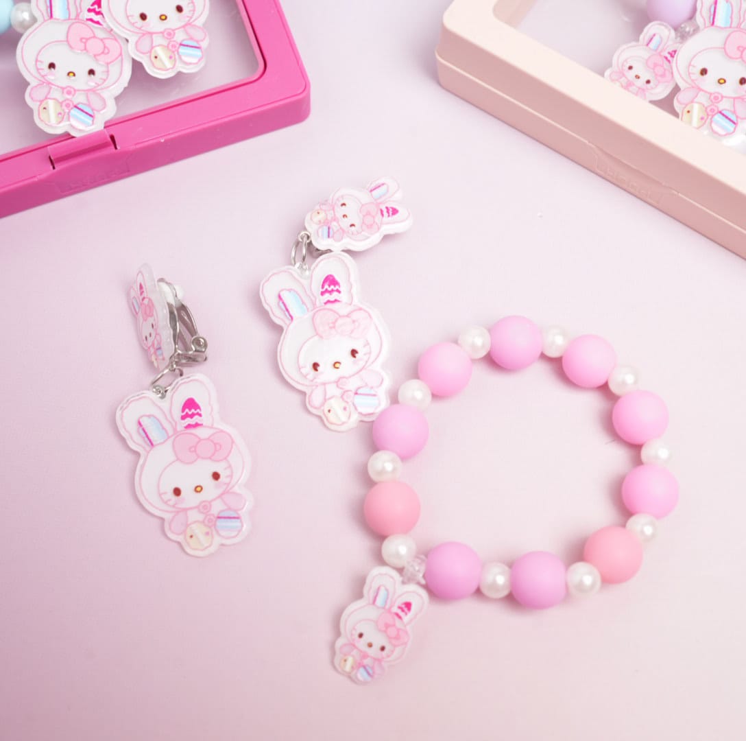 Cute Rabbit Beaded Pearls - Box Jewelry Set